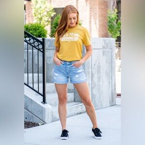 Vervet Distressed Denim Jean Boyfriend Shorts Size Large